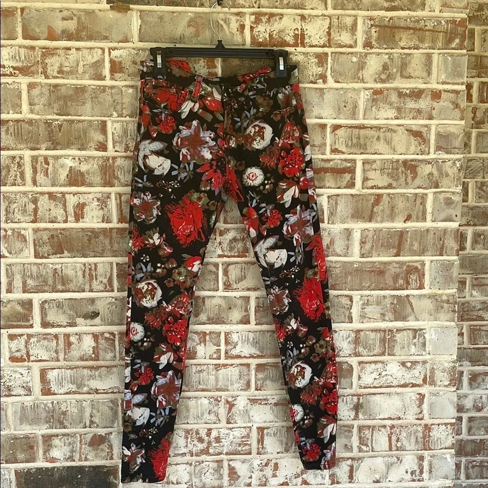 BDG Jeans‎ Womens Ankle Mid Rise Twig Floral Stretch Denim Jeans